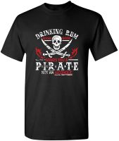 Rum Noon Pirate Drinking Novelty Sarcastic Funny T Shirt - T-shirts - AliExpress