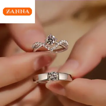 2023 New Moissanite Diamond Ring Open Ring Adjust India