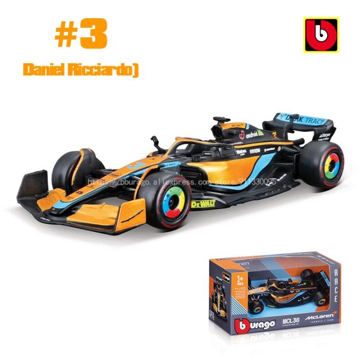 Bburago 1:43 2022 F1 Mclaren MCL36 #3 Daniel Ricciardo #4 Lando Norris ...