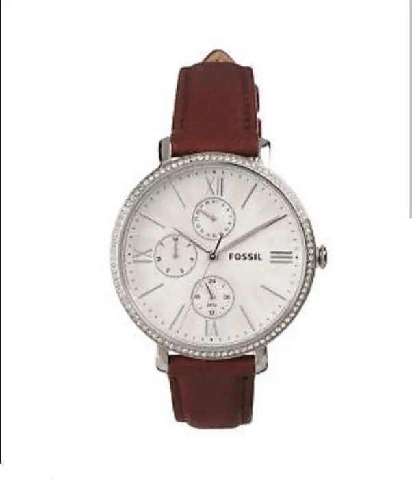 Original】Fossil Jacqueline Multifunction Brown Eco Leather Watch