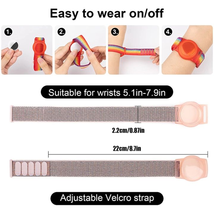 kid-wristband-compatible-with-apple-airtag-protective-case-for-air-tag-gps-tracker-holder-with-nylon-bracelet