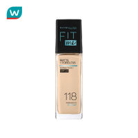 Maybelline เมย์เบลลีน ฟิตมี แมท แอนด์ พอร์เลส ฟาวเดชั่น 30 มล. #118 Light Beige