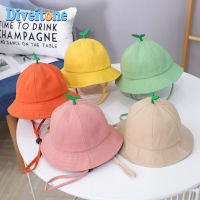 Cartoon Little Grass Baby Bucket Hat New Solid Color Baby Hat Breathable Shade Girl Boy Sun Hat Kids Fisherman Hat