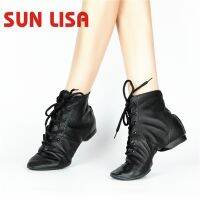 【Dog Egg Shop】SUN LISA 39; S Lady 39; S Pigskin Jazz รองเท้าเต้นรำ Jazziness Dance สีดำ