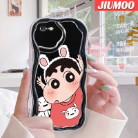 เคส JIUMOO สำหรับ iPhone 6 6 Plus 6S 6S Plus 7 Plus 8 Plus SE 2020การ์ตูนดินสอสี Shin-Chan ขอบเนื้อครีมกันกระแทกแบบใสนิ่มเคสมือถือโปร่งใสลายกล้องถ่ายรูปที่สร้างสรรค์ฝาครอบป้องกันง่าย