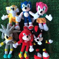 BLUEVELVET 28CM Sonic Dolls Anime Plush Toys Sonic the Hedgehog Figure Toys Soft Stuffed Shadow Sonic Cartoon Kids Gift Plush Dolls/Multicolor