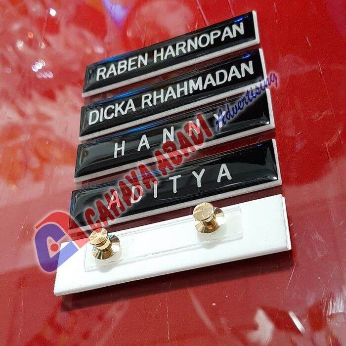 SALE Nama Dada atau Name Tag atau Papan Nama Paku Jambu Bangkok