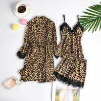 [COD] Wholesale new European and imitation silk black home clothes two-piece set fashion comfortable lace pajamas