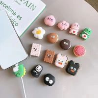 DFFGRG การ์ตูนน่ารัก สาย USB ที่ชาร์จออแกไนเซอร์ ตัวป้องกันสายไฟ สายหูฟัง ฝาครอบชาร์จ USB เคเบิ้ลเซฟเวอร์ สายกัด ปกสายข้อมูล ตัวป้องกันสายเคเบิล