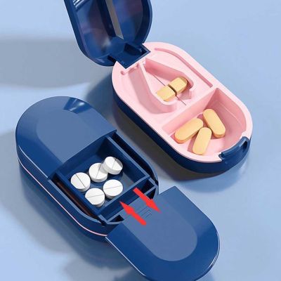 【CW】☜◎  Medicine Pill Cutter Drug Useful Grinder Splitter Holder Tablet Divider
