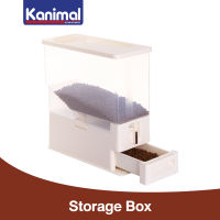 Kanimal Pet Food Container ถังเก็บอาหารเม็ด หมุนตวงอาหารครั้งละ 150 กรัม สำหรับอาหารสุนัข แมว กระต่าย (ความจุ 6 ลิตร)