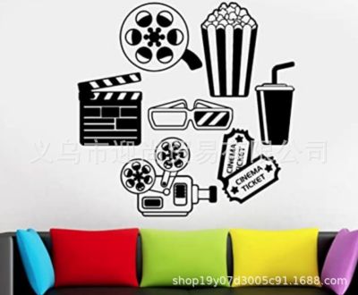 [COD] Factory direct sales of a generation carved movie popcorn wall stickers home decoration bedroom living room
