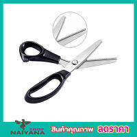 Zigzag scissors stainless steel กรรไกรซิกแซก ขนาด 9 นิ้ว กรรไกรฟันปลา กรรไกรตัดหนัง กรรไกรตัดผ้า กรรไกรตัดหนัง กรรไกรตัดเสื้อ ตัดผ้า ผลิตสแตนเลส 304