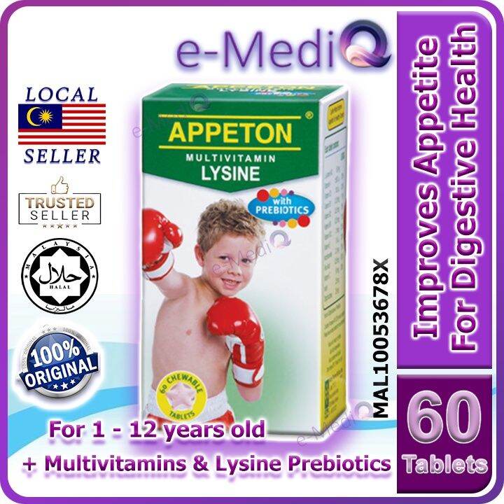 APPETON Multivitamin Lysine Chewable 60s Tablet [Improved Appetite