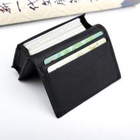 Genuine Leather Business Card Holder Men Small Wallet for Credit Cards Bank Cardcase Top Cow Leather Cardholder Cards Organizer Card Holders