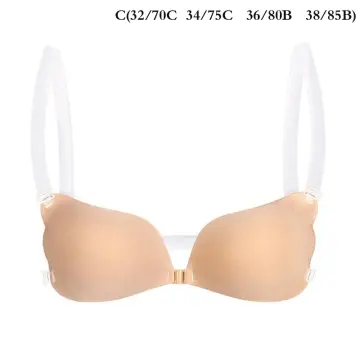 Transparent Plastic 3/4 Cup Clear Strap Invisible Bra Women's Sexy