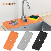 ✟◑✚ Soft Silicone Faucet Splash-proof Absorbent Mat / Kitchen Countertop Drainage Quick Dry Pad / Creative Reusable Family Sink Organizer Accessories Kitchen Protect Tool