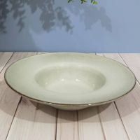 Do old continental plate 9.5 inches wide edge plate ins tall appearance level straw pasta dish ceramic saucer dish bowl