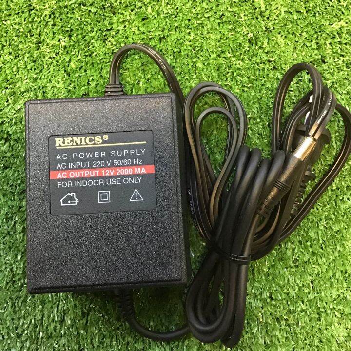 อะแดปเตอร์-renics-ac-input-220v-ac-output-12v-2000ma-แจ๊คขอบ5-5x2-1x2-5