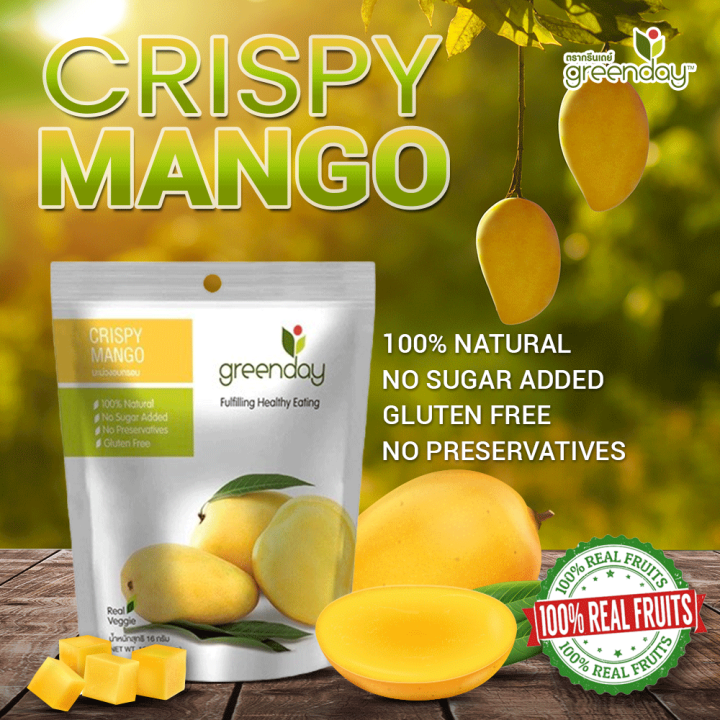 Greenday Crispy Mango Chips Real Fruit 16g. from Nifty Home | Lazada PH