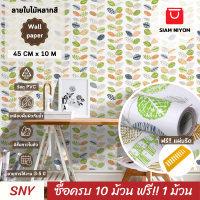 Siam Niyom สยามนิยม วอลเปเปอร์ติดผนัง ลายใบไม้หลากสี วอลเปเปอร์ วอลเปเปอร์ผนัง wallpaper ติดผนัง wallpaper wallpaper ติดผนังปูน วอลเปเปอร์ ติด ผนัง