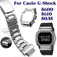 Solid Stainless Steel Watch Band Case for Casio G-shock DW5600 G5600E GWDW5000 DW5035 Metal Bezel celet Accessories WithTool