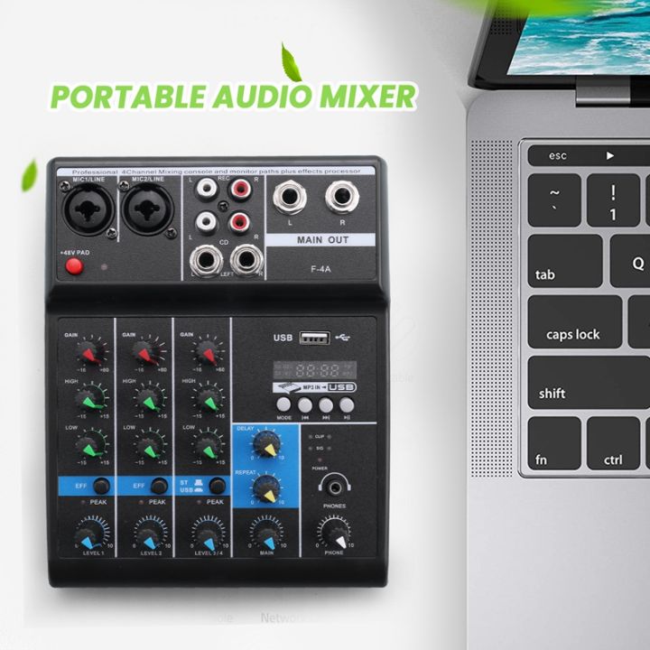 portable-audio-mixer-professional-4-channel-bluetooth-mixer-dj-console-with-reverb-effect-for-karaoke-usb-live-stage-ktv