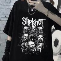 เสื้อยืดสตรีทแวร์กราฟิกผู้หญิงเสื้อ Slipknot สำหรับผู้ชายผู้หญิงโลหะหนักท็อปส์ซูเตรียมสำหรับนรกทัวร์ Y2k เสื้อยืดวินเทจ