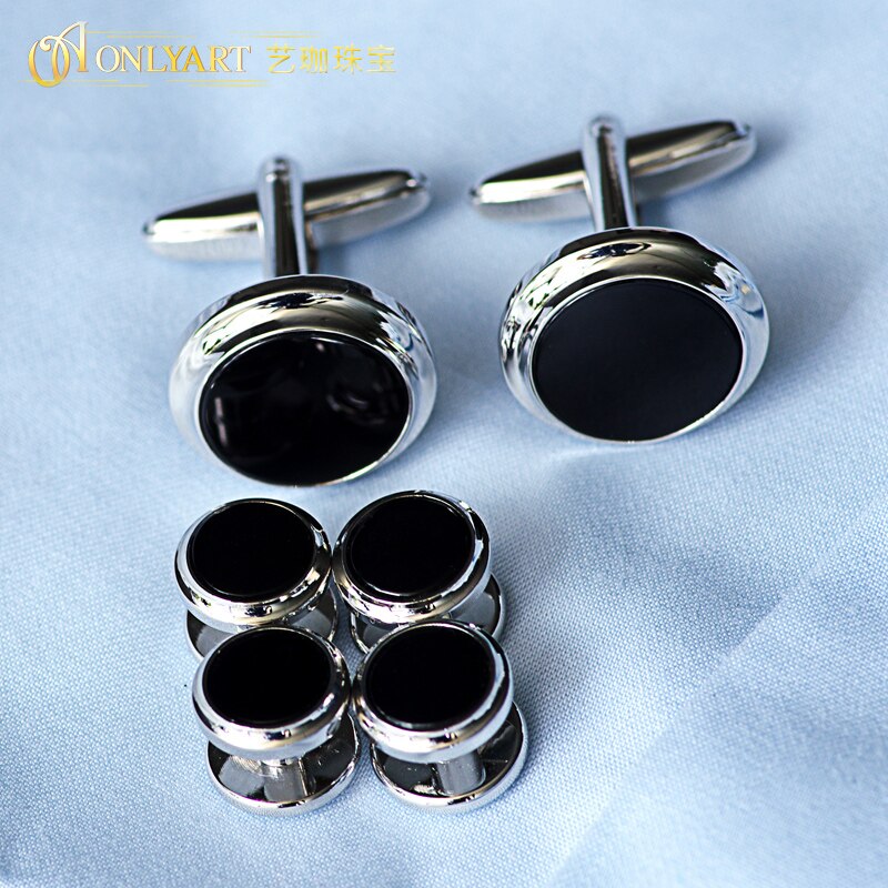 Fashion Cuff Links Men Silver Color Metal Knots Cufflinks With Velvet Bag 