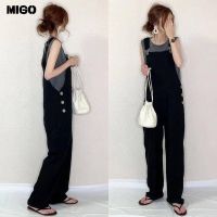 COD DSGERTRYTYIIO [Stock]?MIGO - Ms.Womens New Japanese style solid color casual suspenders pants womens trousers