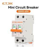 Mini Circuit Breaker AC MCB Short Overload Protector C Curve 2P 16-63A 220V 230V 50/60HZ 35mm Din Rail Mount EKM3