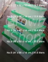 ชุดกล่องเก็บของทรงตื้น กล่องเตี้ย กล่องใต้เตียง 5ชิ้น/5ไซส์ Stackable box,multi-purpose storage ,5 pieces and 5 sizes