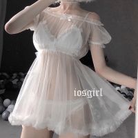 Women y Lingerie Perspective Sleepwear Skirt Seduction Underwear Lace Polka Dot Dress Pajamas Cosplay Costume Set Sleepwe