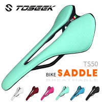 TOSEEK COD Mtb จักรยานอานจักรยานอะไหล่ขี่จักรยาน Ultralight Breathable เบาะนั่งสบายแคบและขนาดเล็กกว้าง 132มม.จักรยานที่นั่งอานเบาะจักรยานอุปกรณ์เสริม