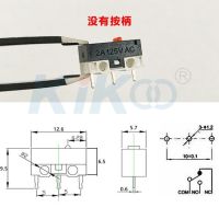 2A 125V AC KW10สวิตช์เปิดปิดจำกัดจังหวะขีดจำกัดทางกลไมโครคันโยกสั้น SPDT Pin 3 10ชิ้น