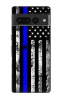 เคสมือถือ Google Pixel 7 Pro ลายธงสีน้ำเงิน USA Thin Blue Line USA Case For Google Pixel 7 Pro