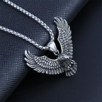 Exquisite Fashion Eagle Wings Luxury Pendant Necklace Punk Hip Hop Retro Trendy Mens Jewelry Accessories Necklace 2022 Trend Fashion Chain Necklaces