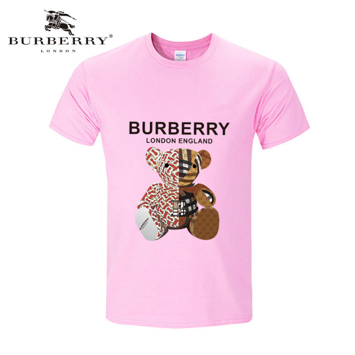 เสื้อยืดของผู้ชาย-เสื้อแขนสั้นผ้า-burberry-ของแท้สำหรับผู้ชาย