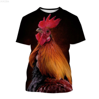 2023 NEW Casual Short Sleeved T-shirt with Patterns, Big Rooster, Summer Mens Fashionable Street Clothing fashion