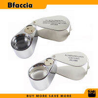 Bfaccia 30/40X แว่นขยายส่องเคสกล้องแลลมีสายคล้องคอ LED พร้อมการก่อสร้างโลหะและแก้วแสง