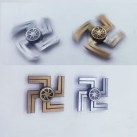 （A Decent） พุทธ Swastika Dollar ป้าย Fidget Spinner Tri-Spinner ปลายนิ้วโลหะผสมความดันบรรเทา AnxietyGame ผู้ใหญ่ของขวัญเด็ก