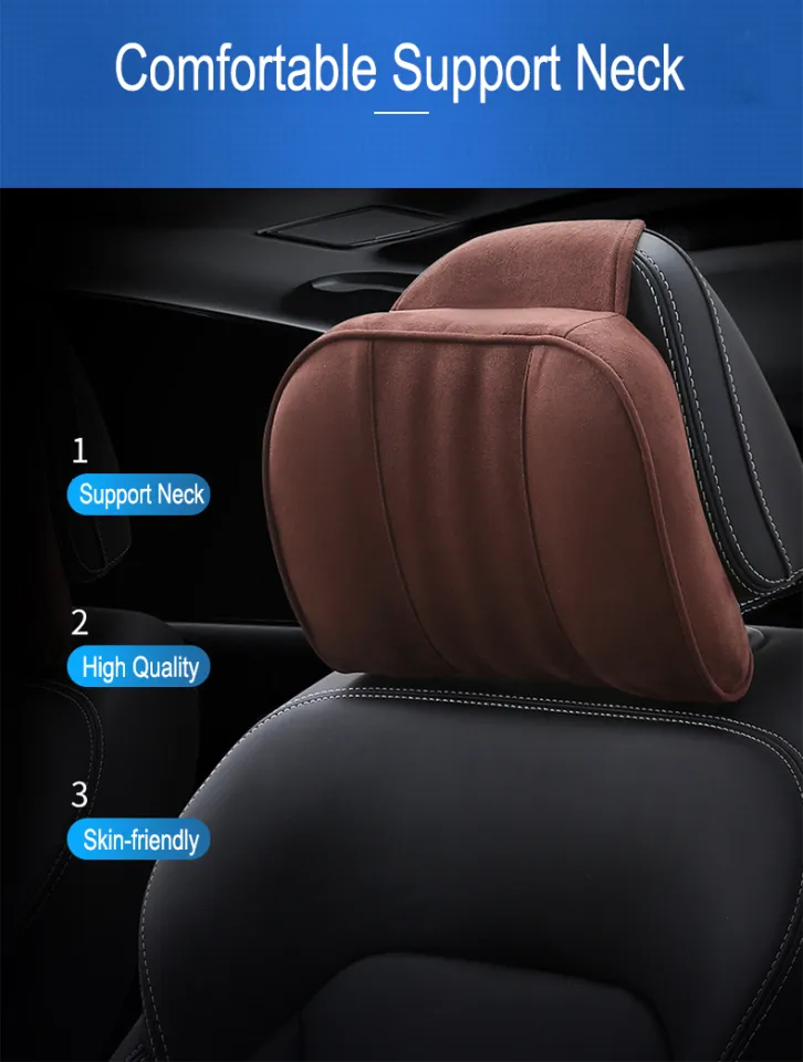 Car Headrest Maybach Design S-Class Ultra Soft Pillow Suede Fabric  Comfortable Neck Pillow Seat Cushions Support for Universal
