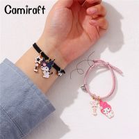 Camiraft Sanrio แม่เหล็กคู่สร้อยข้อมือน่ารัก Kuromi My Melody สร้อยข้อมือคู่ชุดสำหรับเพื่อนที่ดีที่สุดแม่เหล็กคู่มิตรภาพ Bff เครื่องประดับ Lover ของขวัญ