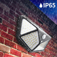 100 LED Solar Light Outdoor Solar Lamp Powered Sunlight Waterproof PIR Motion Sensor Street Light for Garden Decoration