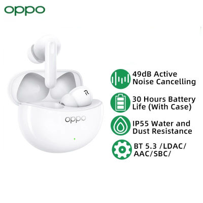 OPPO Enco Free 3 TWS Earphone Wirelss Bluetooth 5.3 Earbuds 49dB Active Noise Cancelling HiFi Quality LDAC For OPPO Find X6 Pro