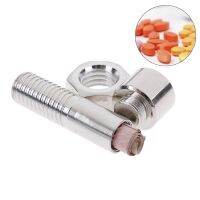 【CW】❀  Compartment Pill Diversion Safe Storage Metal Medicine Splitters Screw Shaped Stash