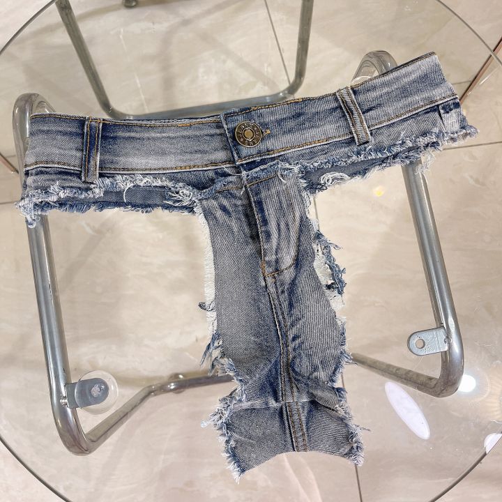 cc-9040-new-low-waist-perforated-fun-bar-nightclub-elastic-fashion-denim-shorts-womens-jeans