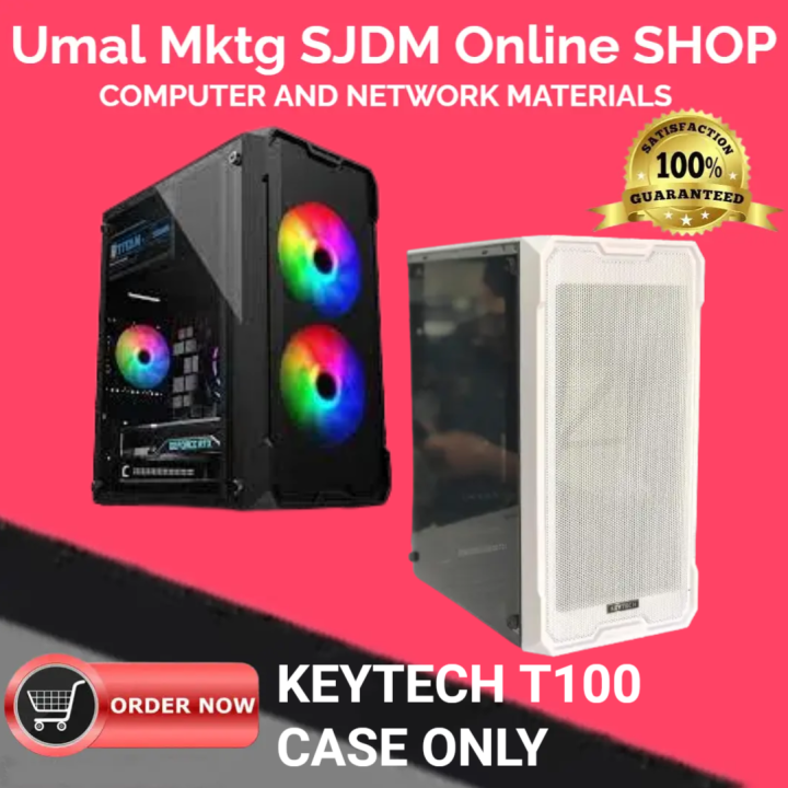 KEYTECH T100 Tempered Glass Gaming PC / Desktop Case MICRO ATX,MINI ATX