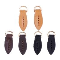 ✁ 2Pcs Leaf Shaped Leather Zip Tags Zipper Pulls Zipper Extension Zip Slider Replacement Fixers Puller Slider Jacket Backpack