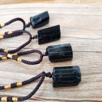 Men Women Healing Stone Black Necklace Specimen Crystal Gem Tourmaline Stone Pendant